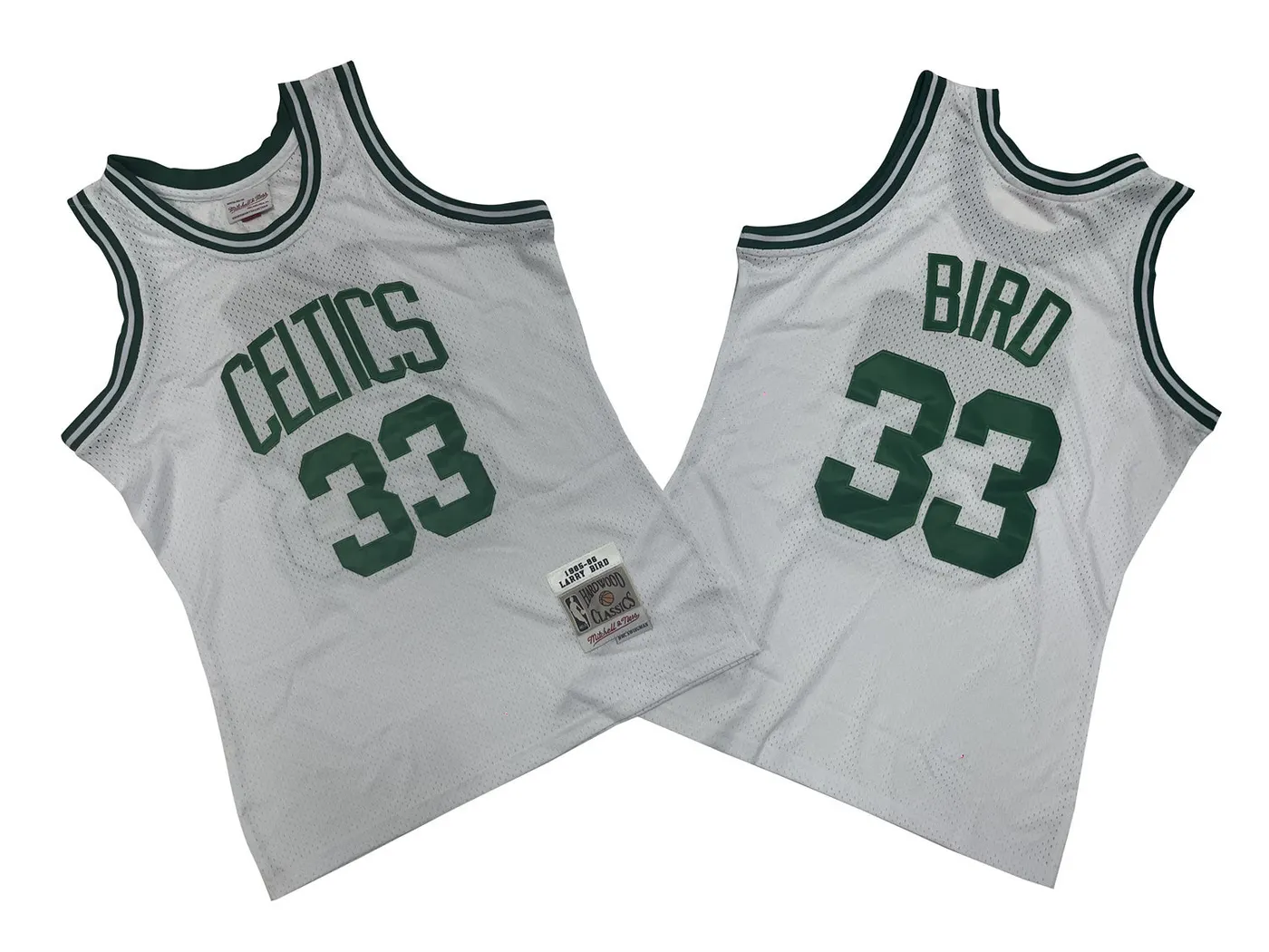 BOSTON CELTICS LARRY BIRD WHITE VINTAGE JERSEY