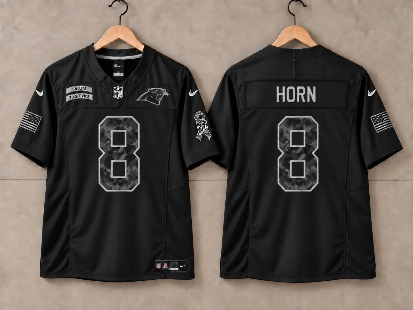 Carolina Panthers Jaycee Horn Salute to service Jersey