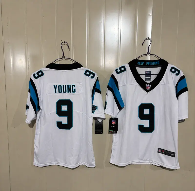 CAROLINA PANTHERS BRYCE YOUNG WHITE JERSEY