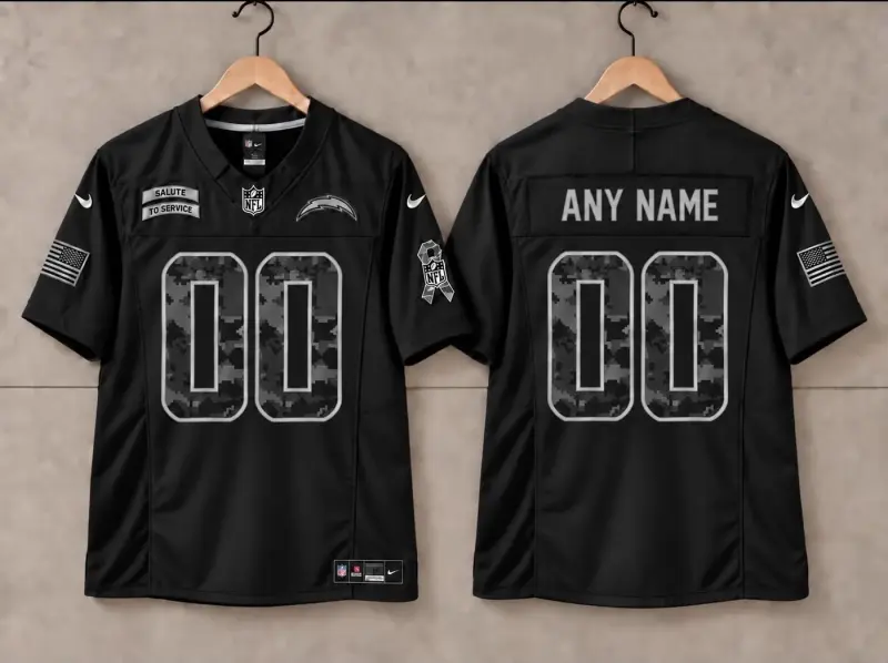 LOS ANGELES CHARGERS CUSTOM SALUTE TO SERVICE JERSEY