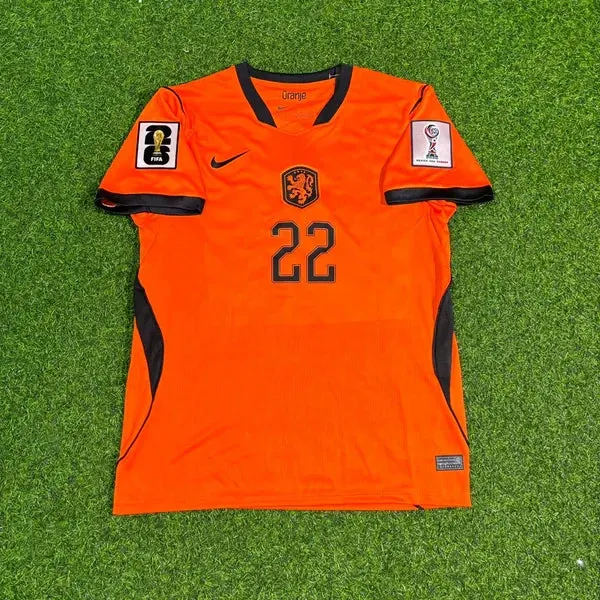 2026 WORLD CUP DENZEL DUMFRIES TEAM NETHERLANDS ORANGE JERSEY