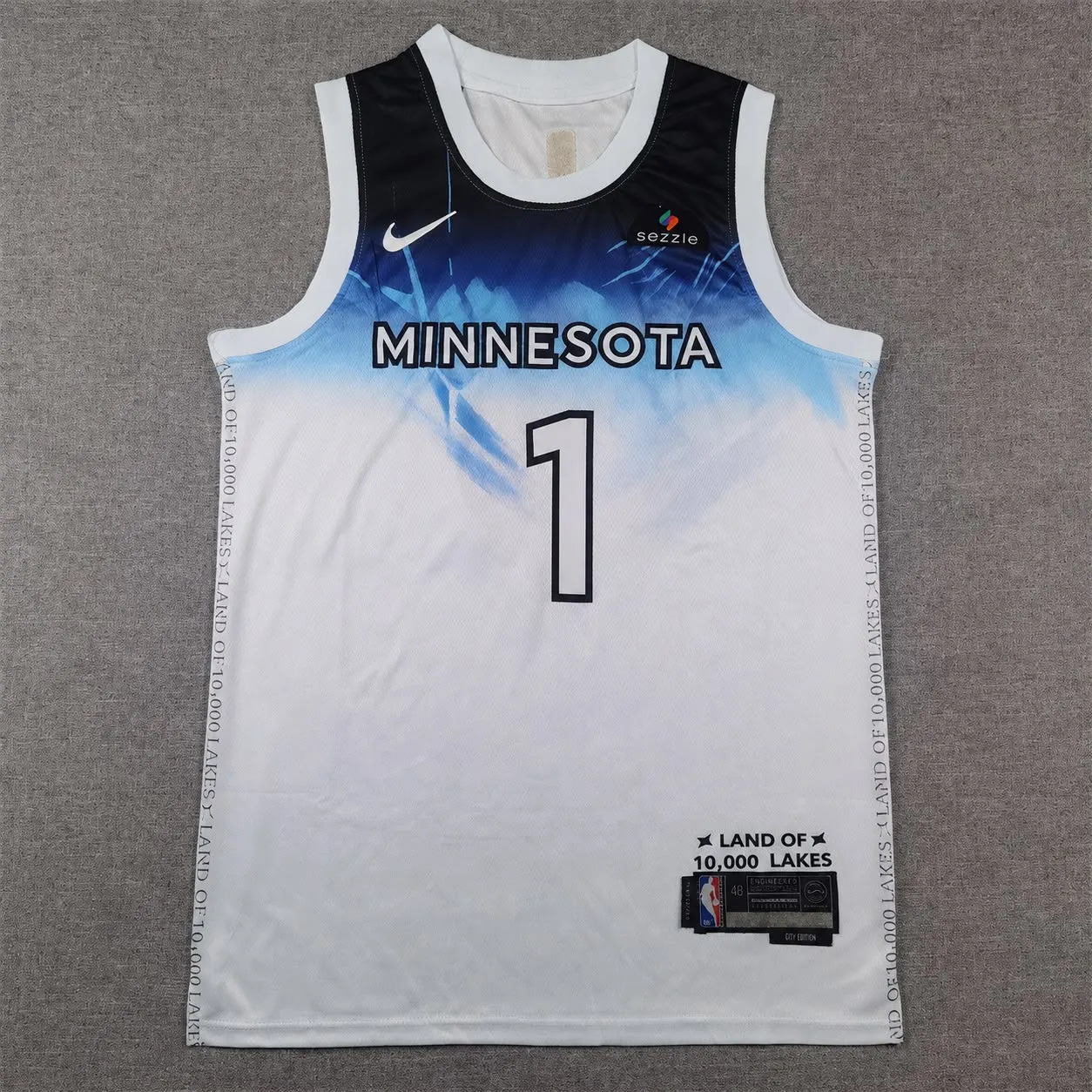 MINNESOTA TIMBERWOLVES LAMELO BALL WHITE JERSEY