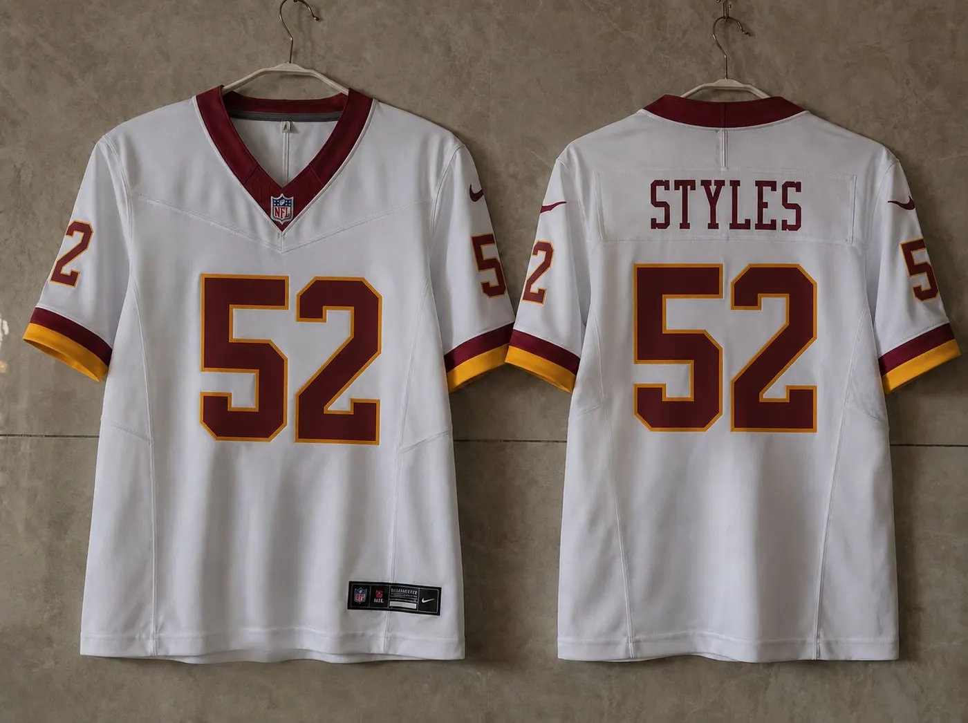 WASHINGTON COMMANDERS SONNY STYLES WHITE JERSEY