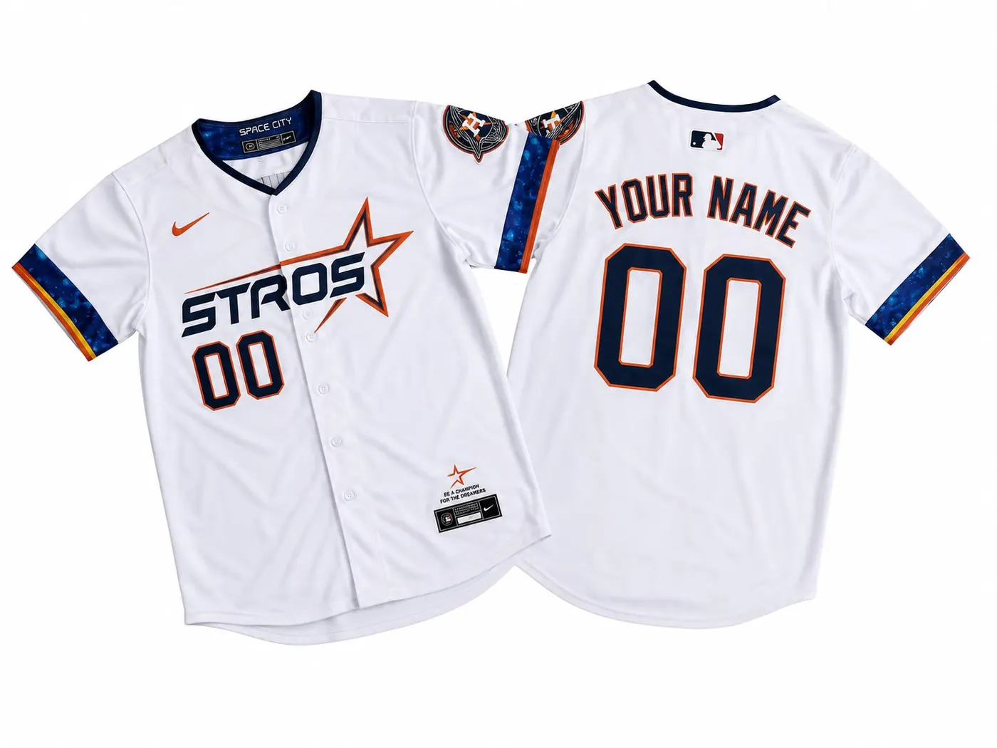 HOUSTON ASTROS CUSTOM WHITE JERSEY