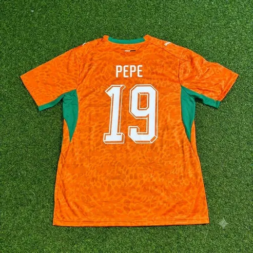 2026 WORLD CUP NICOLAS PEPE TEAM IVORY COAST ORANGE JERSEY