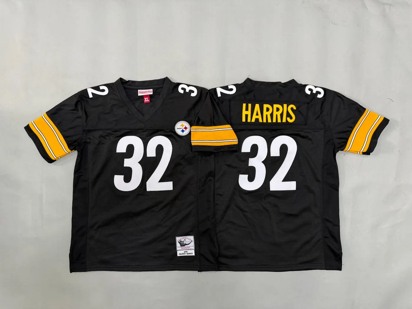 PITTSBURGH STEELERS FRANCO HARRIS BLACK VINTAGE JERSEY