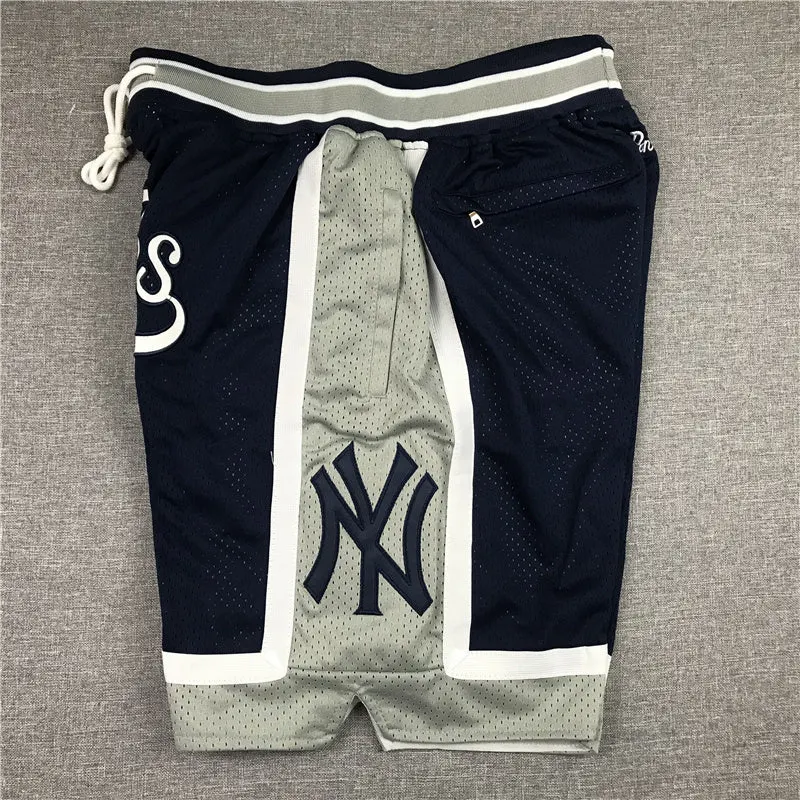 NEW YORK YANKEES BLUE AND GREY SHORTS