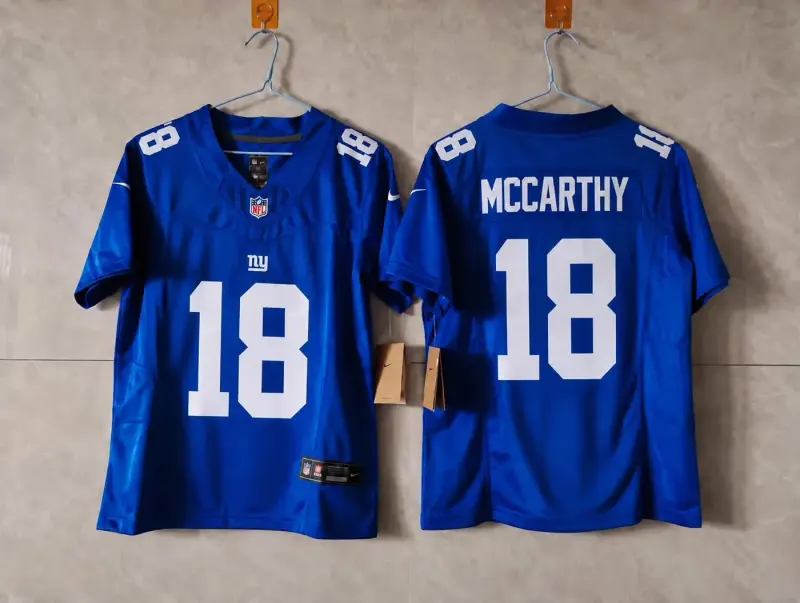 NEW YORK GIANTS JJ MCCARTHY BLUE JERSEY