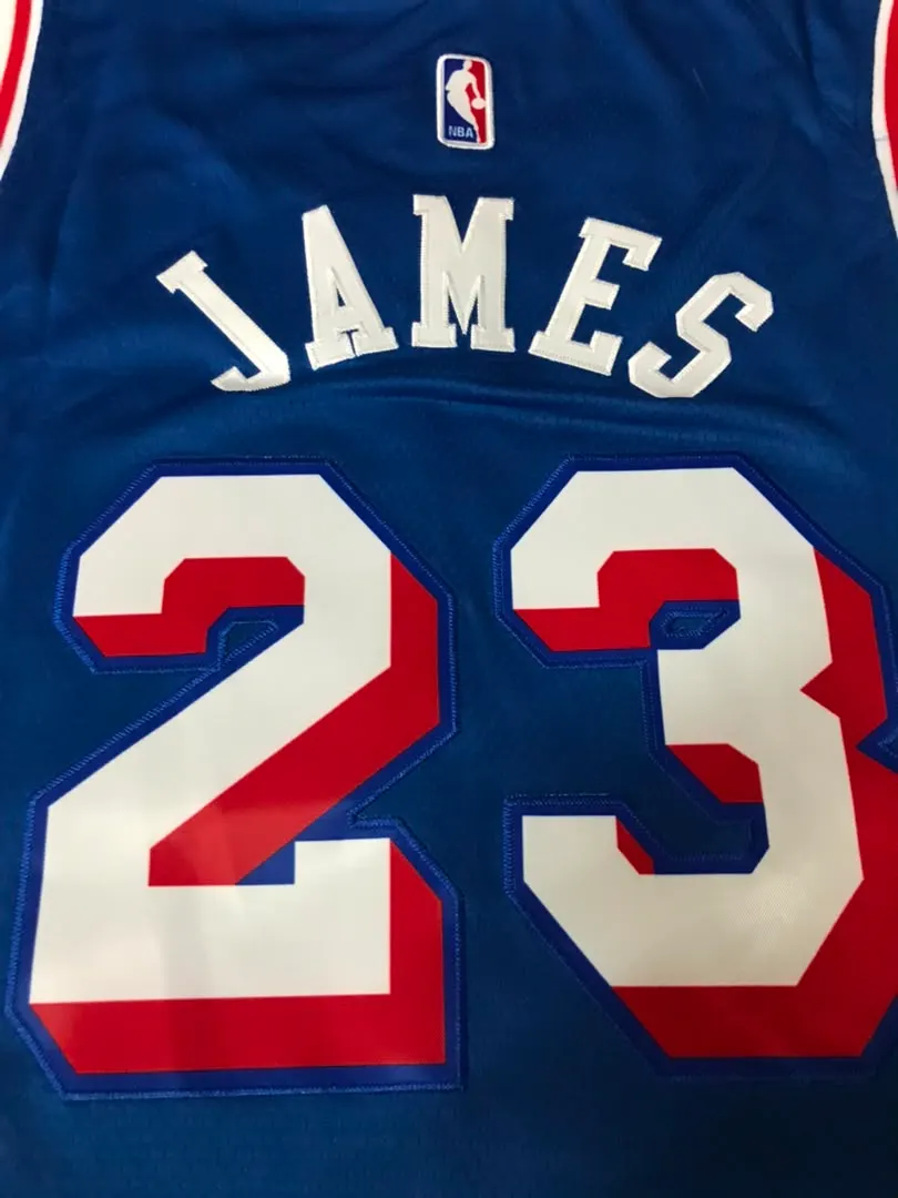 PHILADELPHIA 76ERS LEBRON JAMES BLUE JERSEY