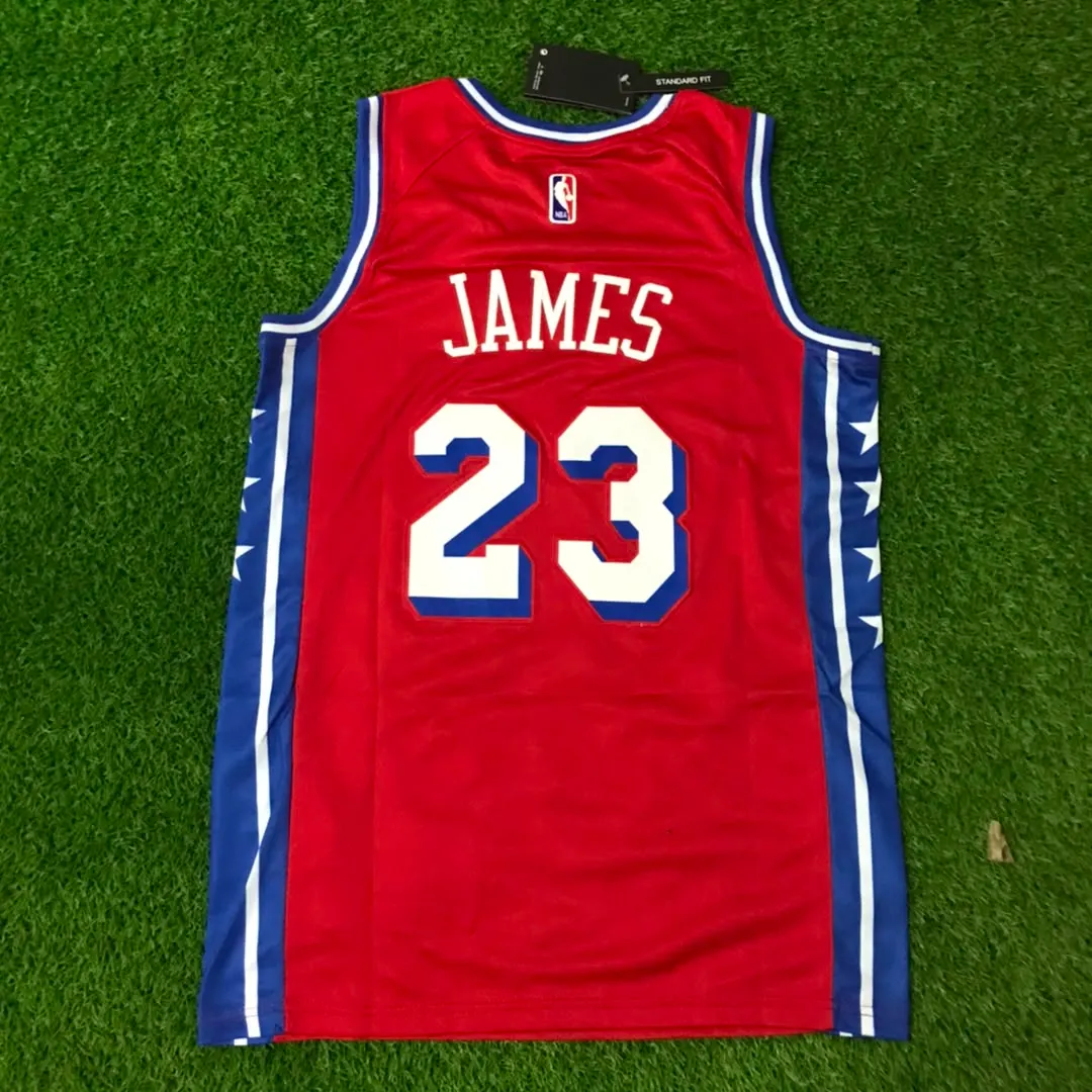 PHILADELPHIA 76ERS LEBRON JAMES RED JERSEY