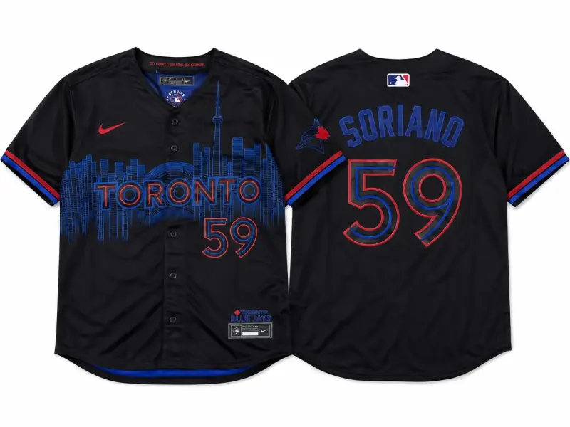 TORONTO BLUE JAYS JOSE SORIANO BLACK JERSEY