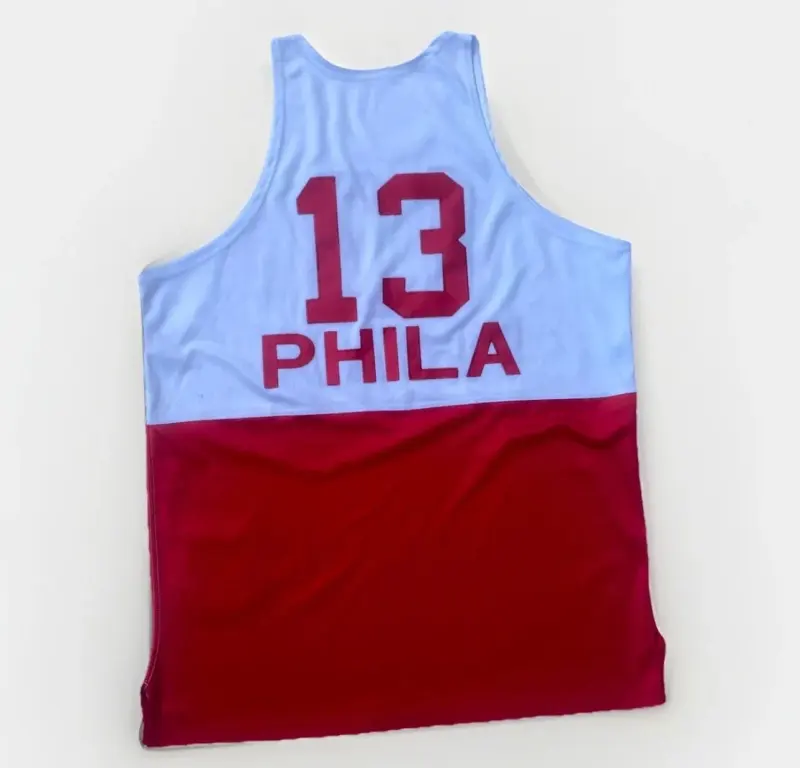 Philadelphia 76ers Wilt Chamberlain White Vintage Jersey