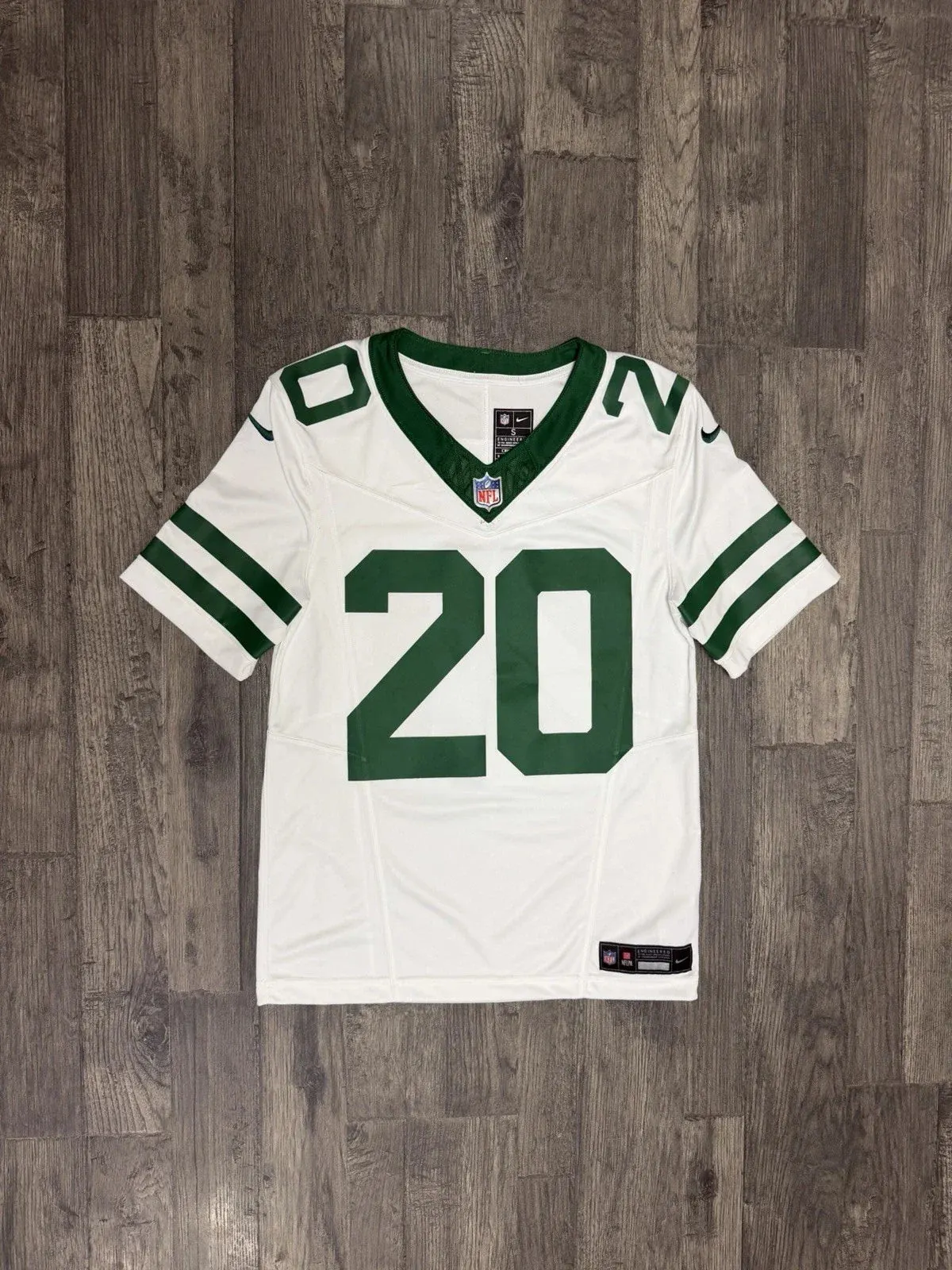 NEW YORK JETS BREECE HALL WHITE JERSEY