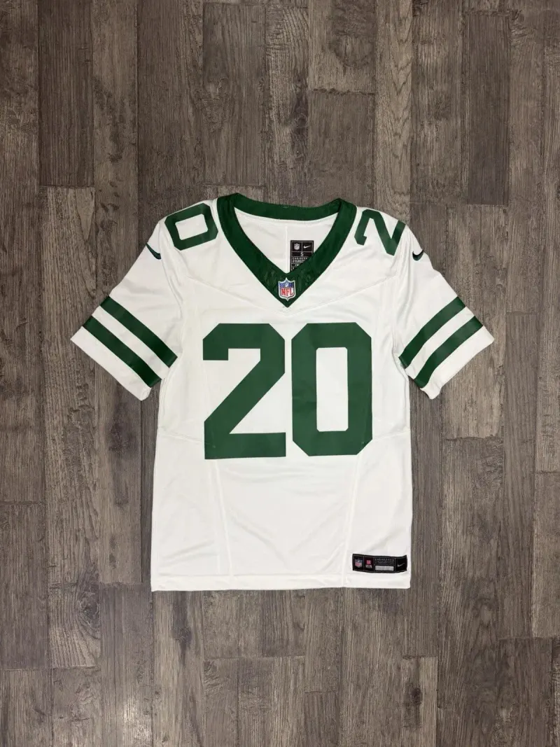 NEW YORK JETS BREECE HALL WHITE JERSEY