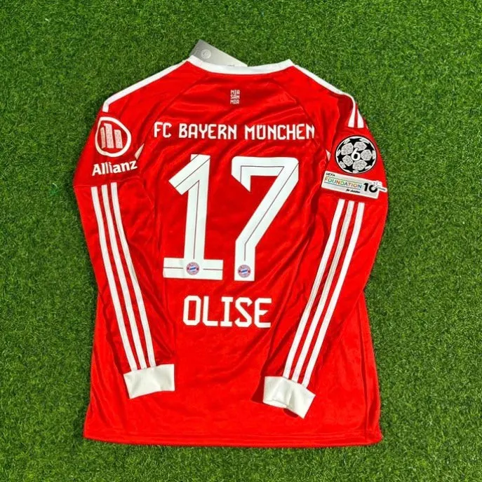 MICHAEL OLISE FC BAYERN MUNICH RED JERSEY 