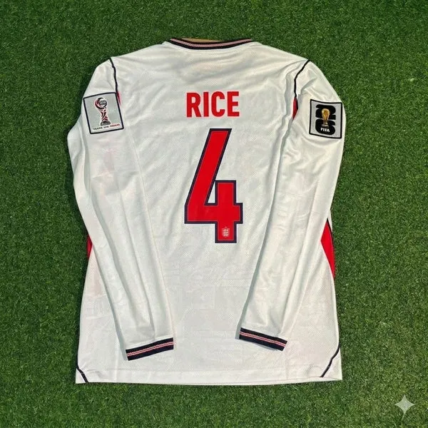2026 WORLD CUP DECLAN RICE TEAM ENGLAND WHITE JERSEY