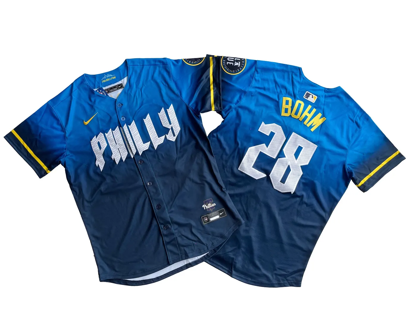PHILADELPHIA PHILLIES ALEC BOHM BLUE JERSEY