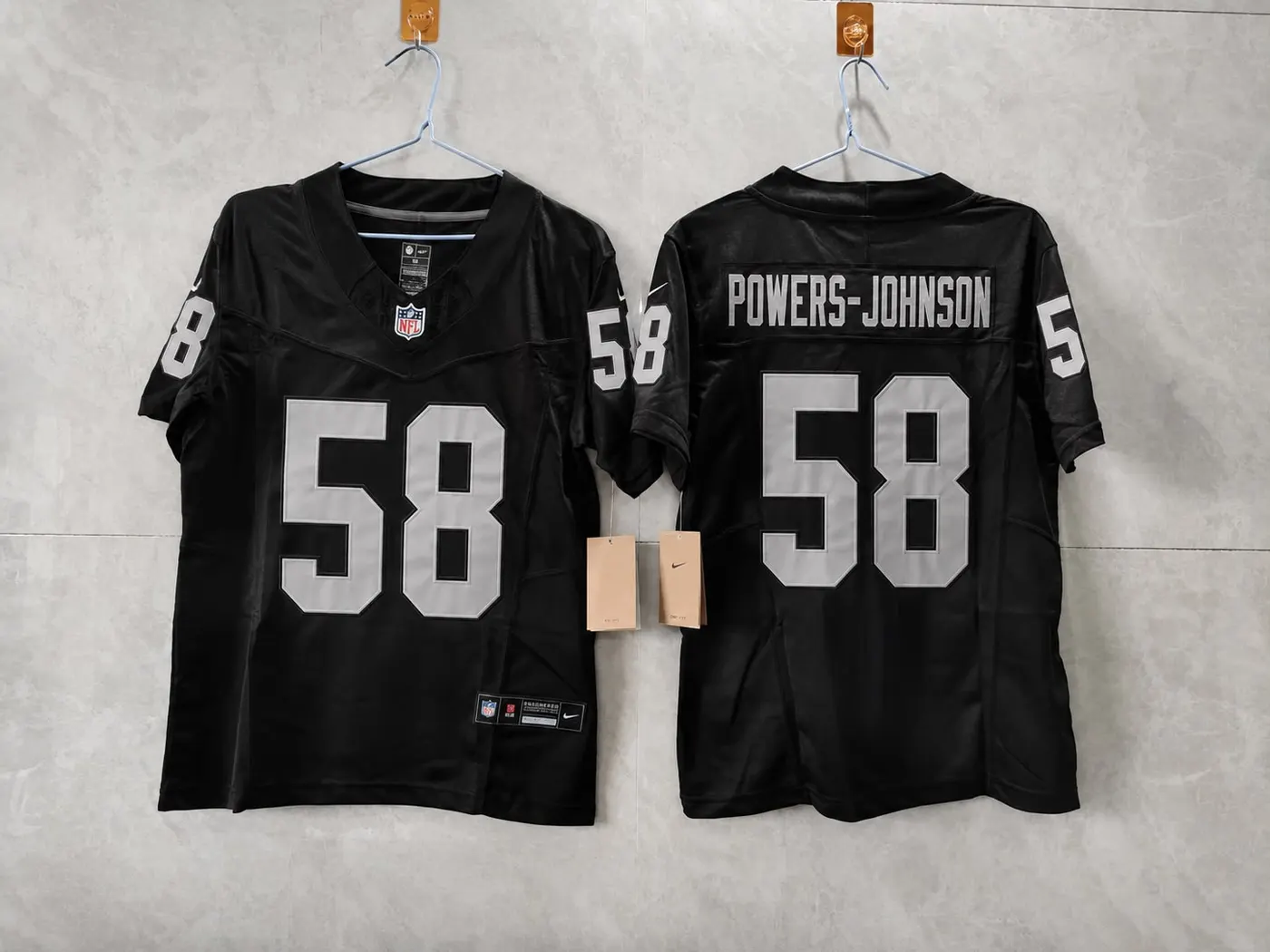 LAS VEGAS RAIDERS JACKSON POWERS-JOHNSON BLACK JERSEY