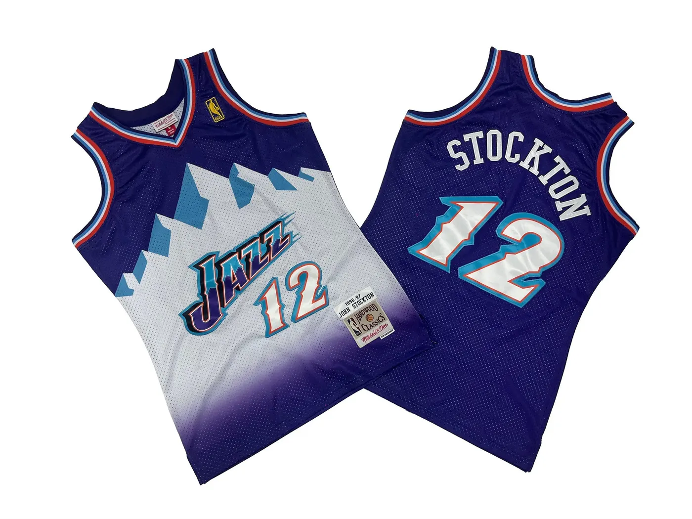 UTAH JAZZ JOHN STOCKTON PURPLE VINTAGE JERSEY
