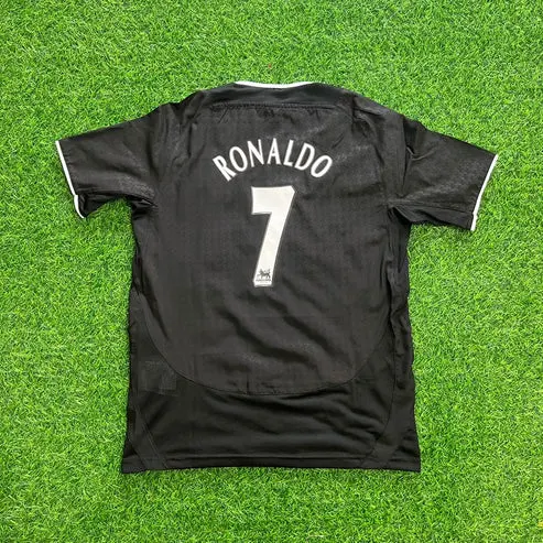 Cristiano Ronaldo Manchester United 2003 2004 Retro Black Jersey