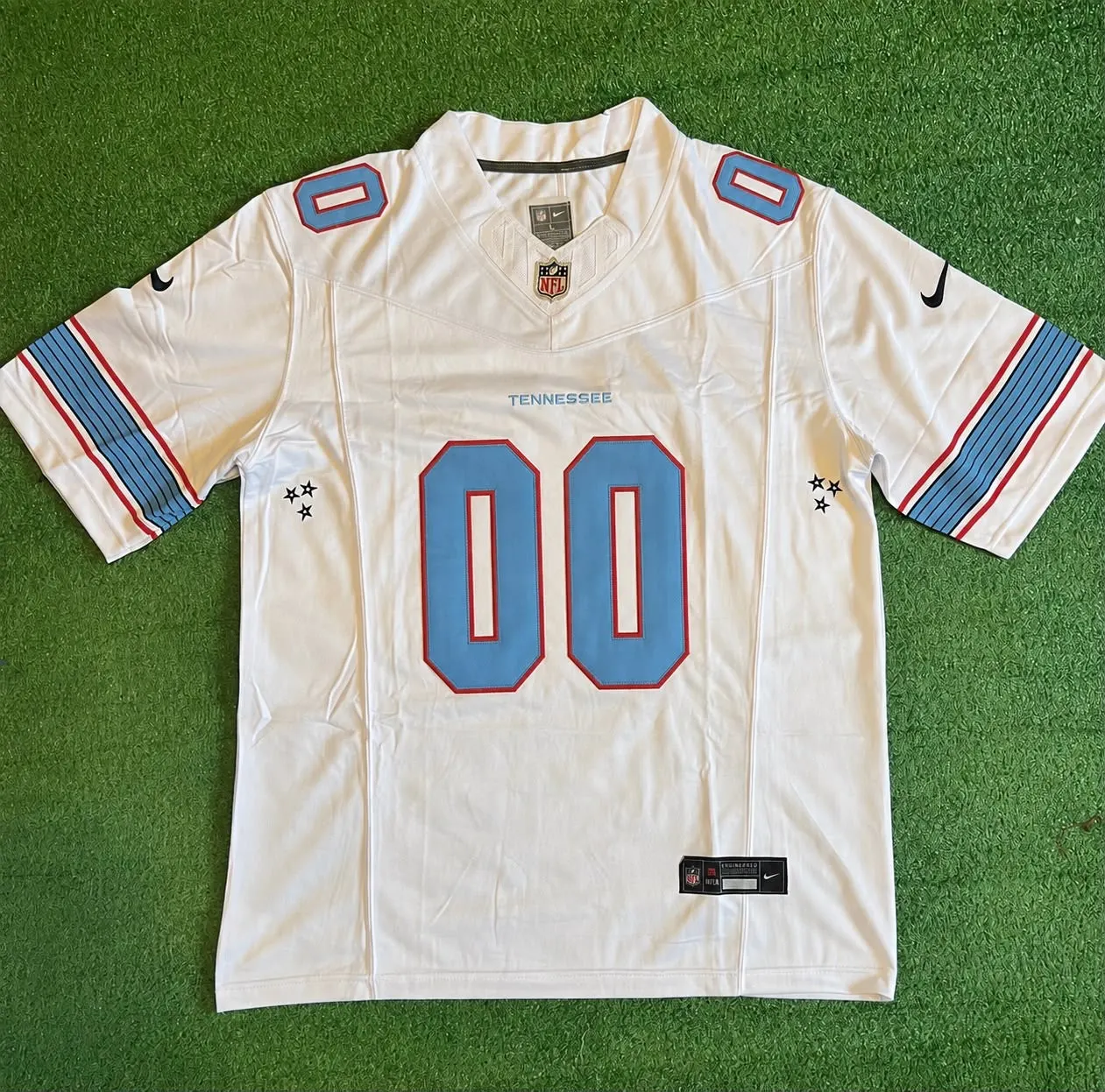 TENNESSEE TITANS CUSTOM WHITE JERSEY