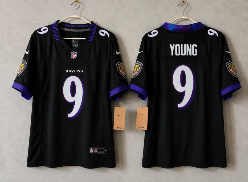 BALTIMORE RAVENS ZION YOUNG BLACK JERSEY