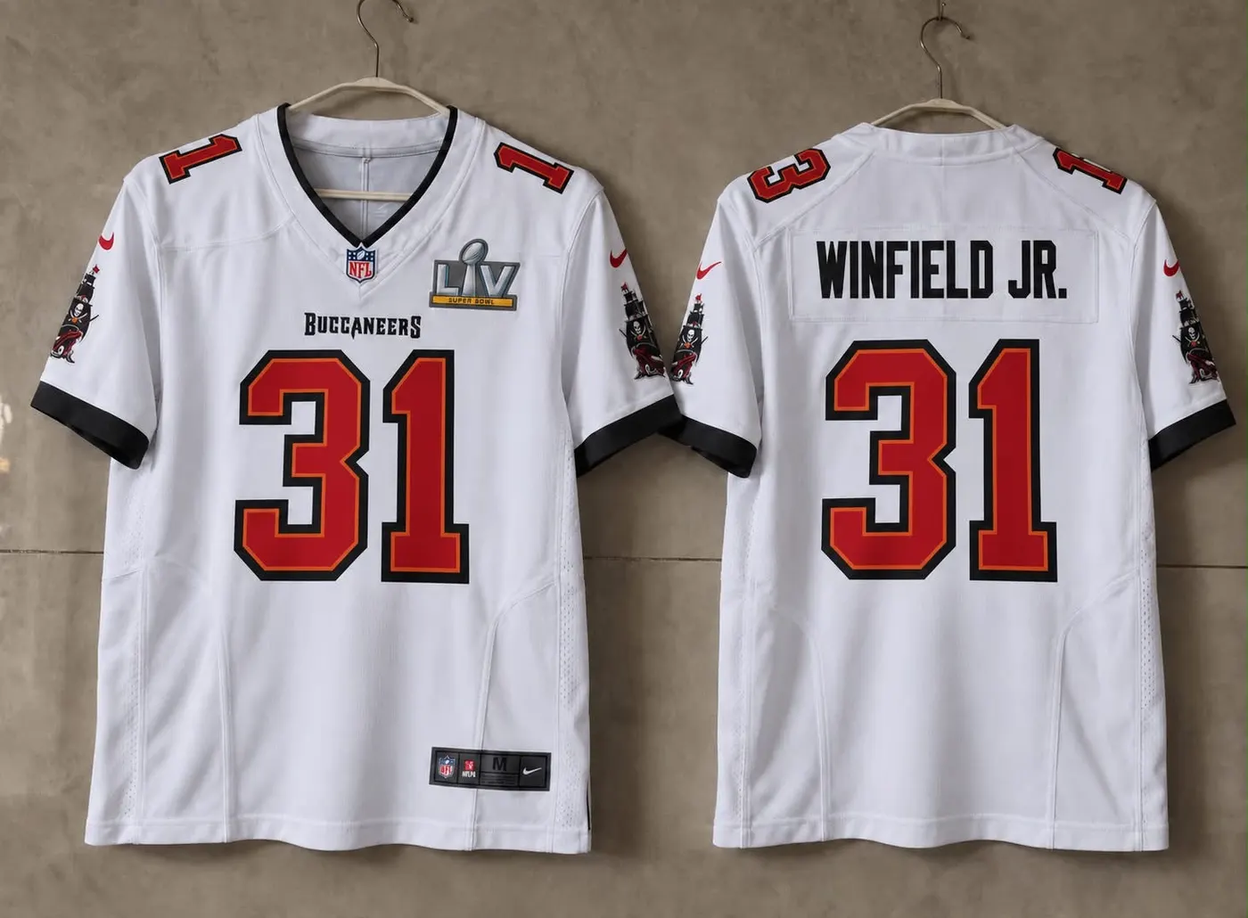 TAMPA BAY BUCCANEERS ANTONIE WINFIELD JR SUPER BOWL WHITE JERSEY