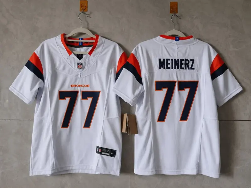 DENVER BRONCOS QUINN MENERZ WHITE JERSEY