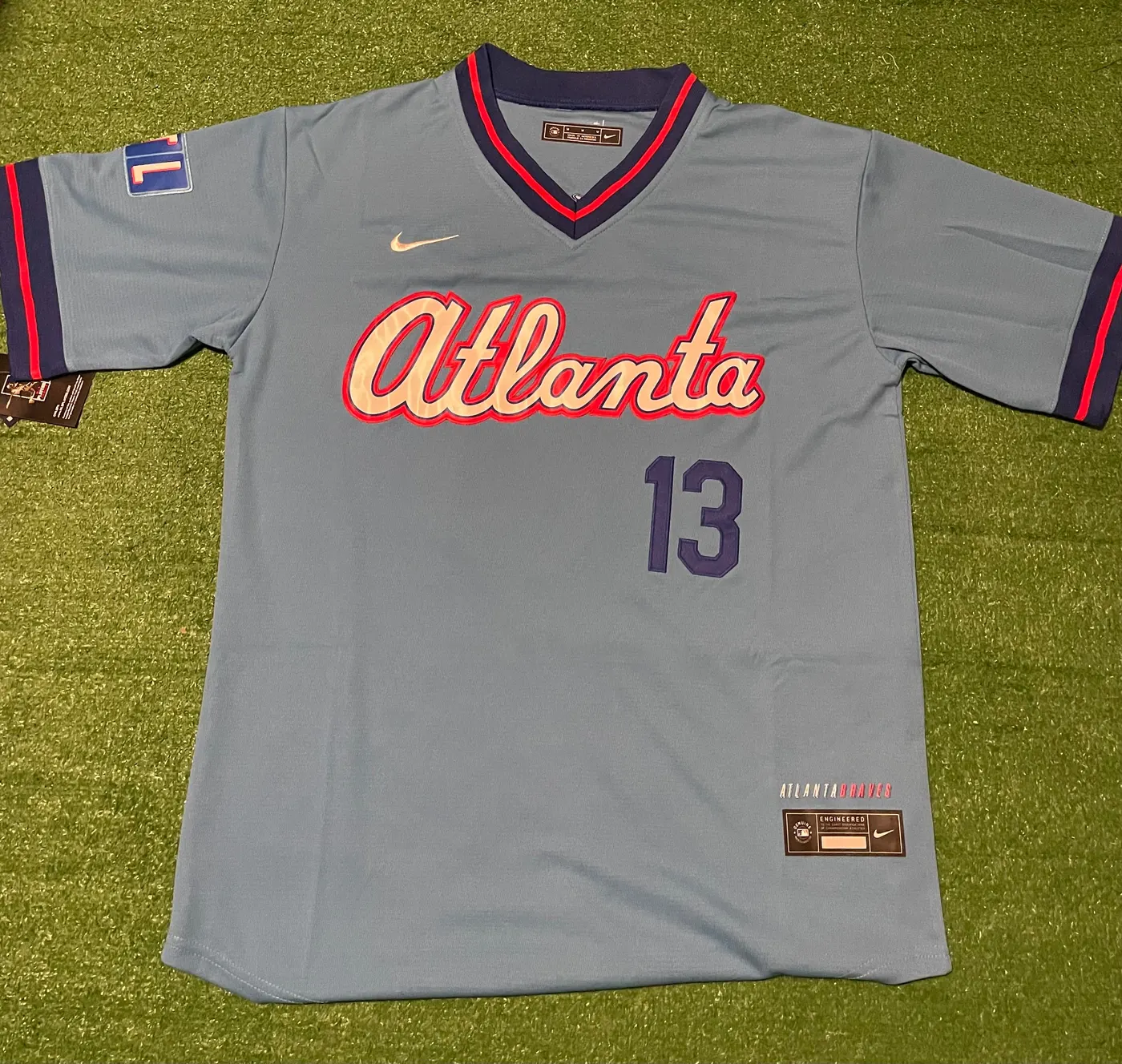 Ronald Acuña Jr. Grey Atlanta Braves Jersey