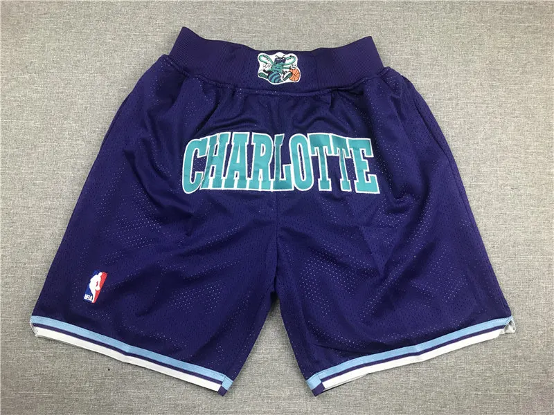 CHARLOTTE HORNETS PURPLE SHORTS