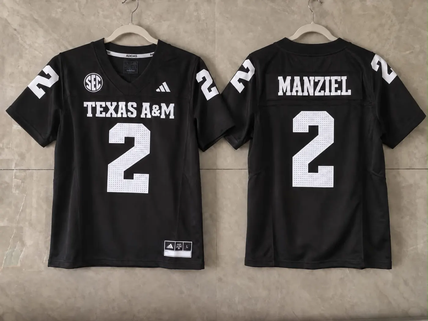 TEXAS A&M AGGIES JOHNNY MANZIEL BLACK JERSEY