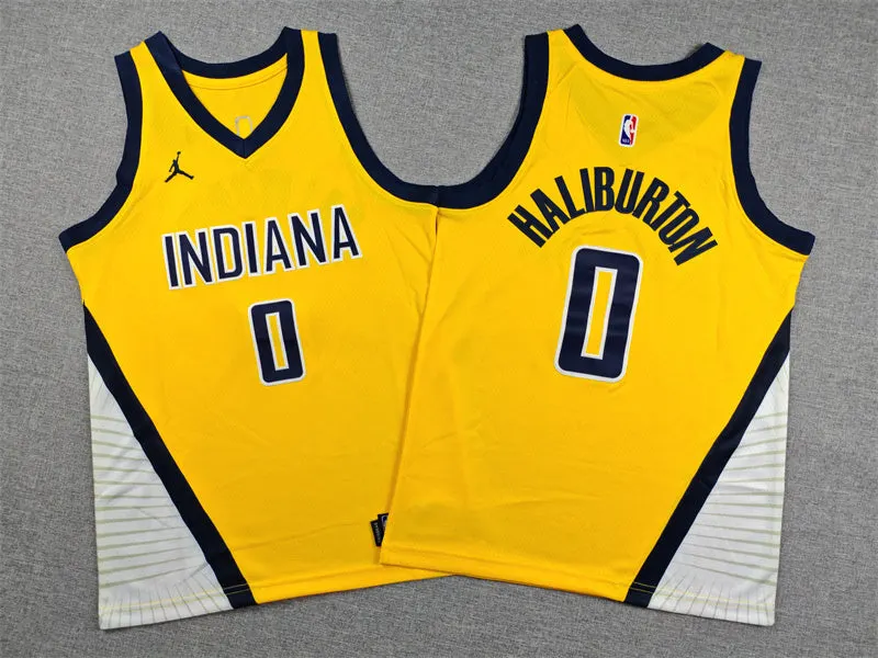 INDIANA PACERS TYRESE HALIBURTON YELLOW JERSEY