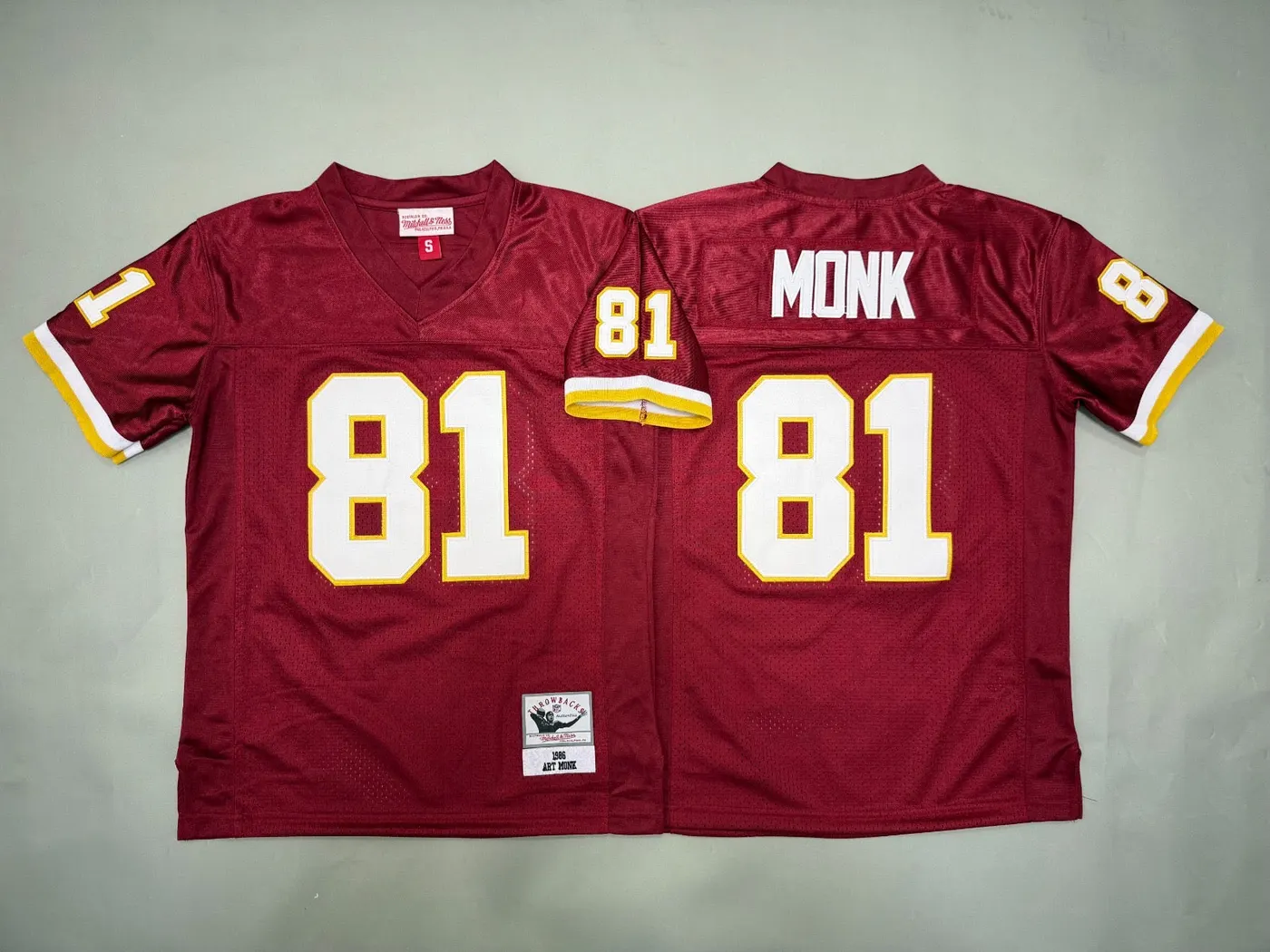 WASHINGTON REDSKINS ART MONK RED JERSEY