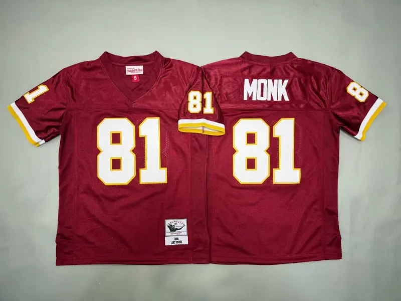 WASHINGTON REDSKINS ART MONK RED JERSEY