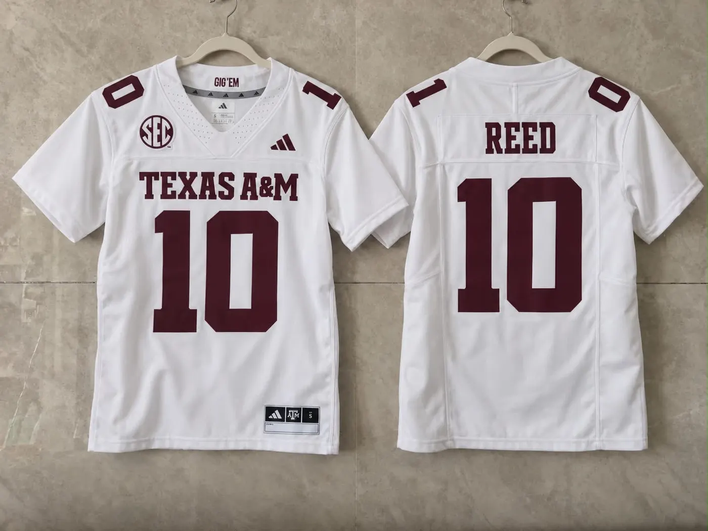TEXAS A&M AGGIES MARCEL REED WHITE JERSEY