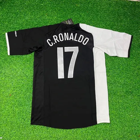 Cristiano Ronaldo Portugal 2005 Special White and Black Retro Football Jersey Kit