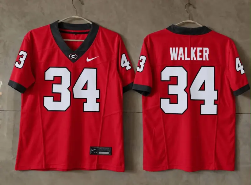 GEORGIA BULLDOGS HERSCHEL WALKER RED JERSEY