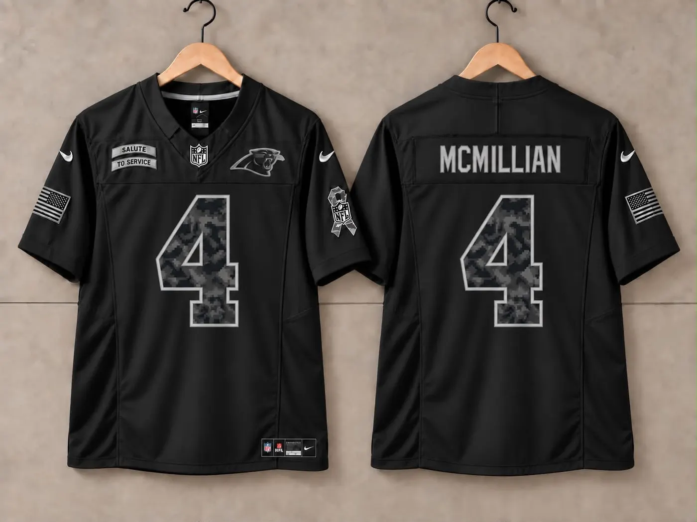 Carolina Panthers Tetairoa Mcmillian Salute to service Jersey
