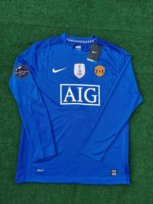 Ronaldo Manchester United 2008 World Cup Champions League Patch Retro Jersey