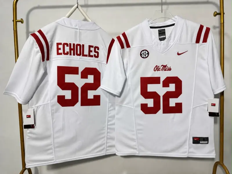 OLE MISS REBELS WILL ECHOLES WHITE JERSEY