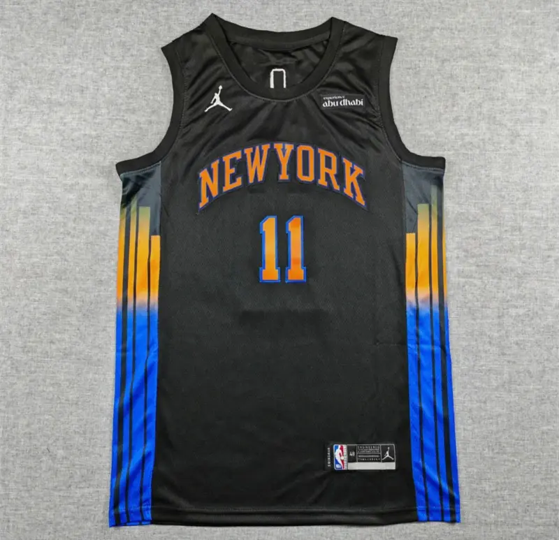Jalen Brunson Black Gradient New York Knicks Jersey