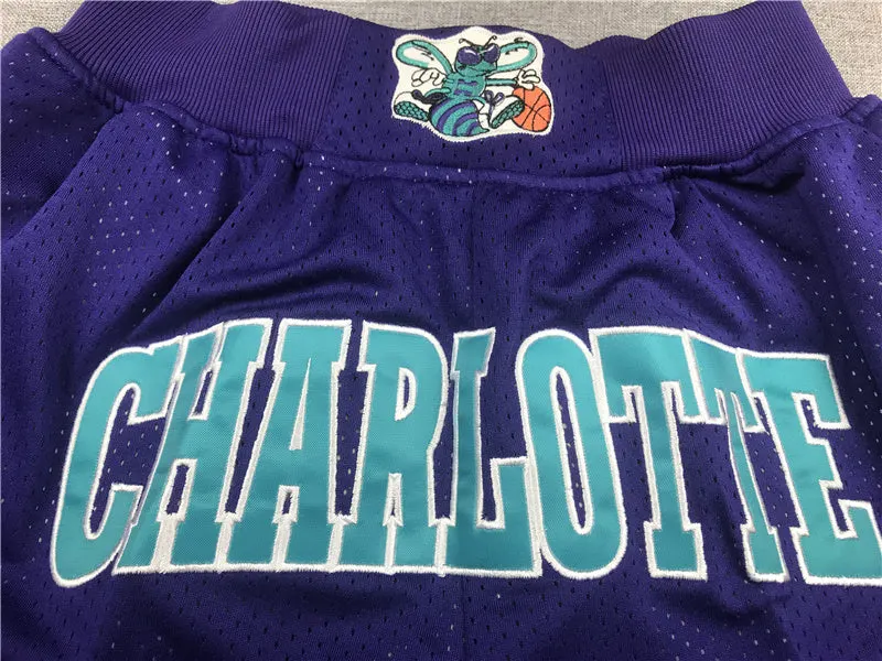 CHARLOTTE HORNETS PURPLE SHORTS