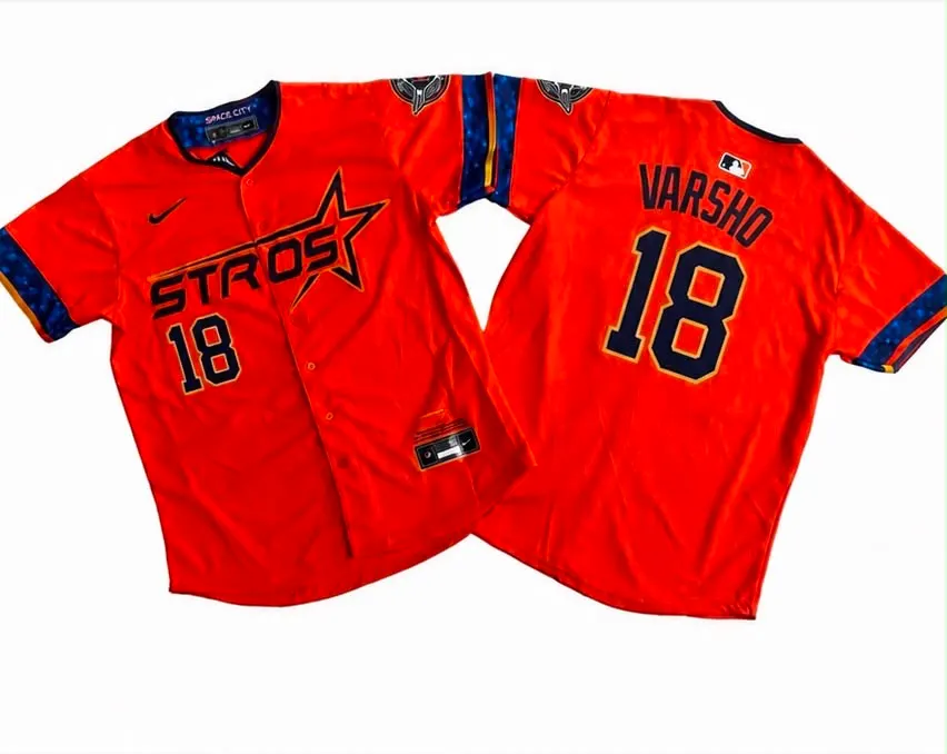 HOUSTON ASTROS DAULTON VARSHO ORANGE JERSEY