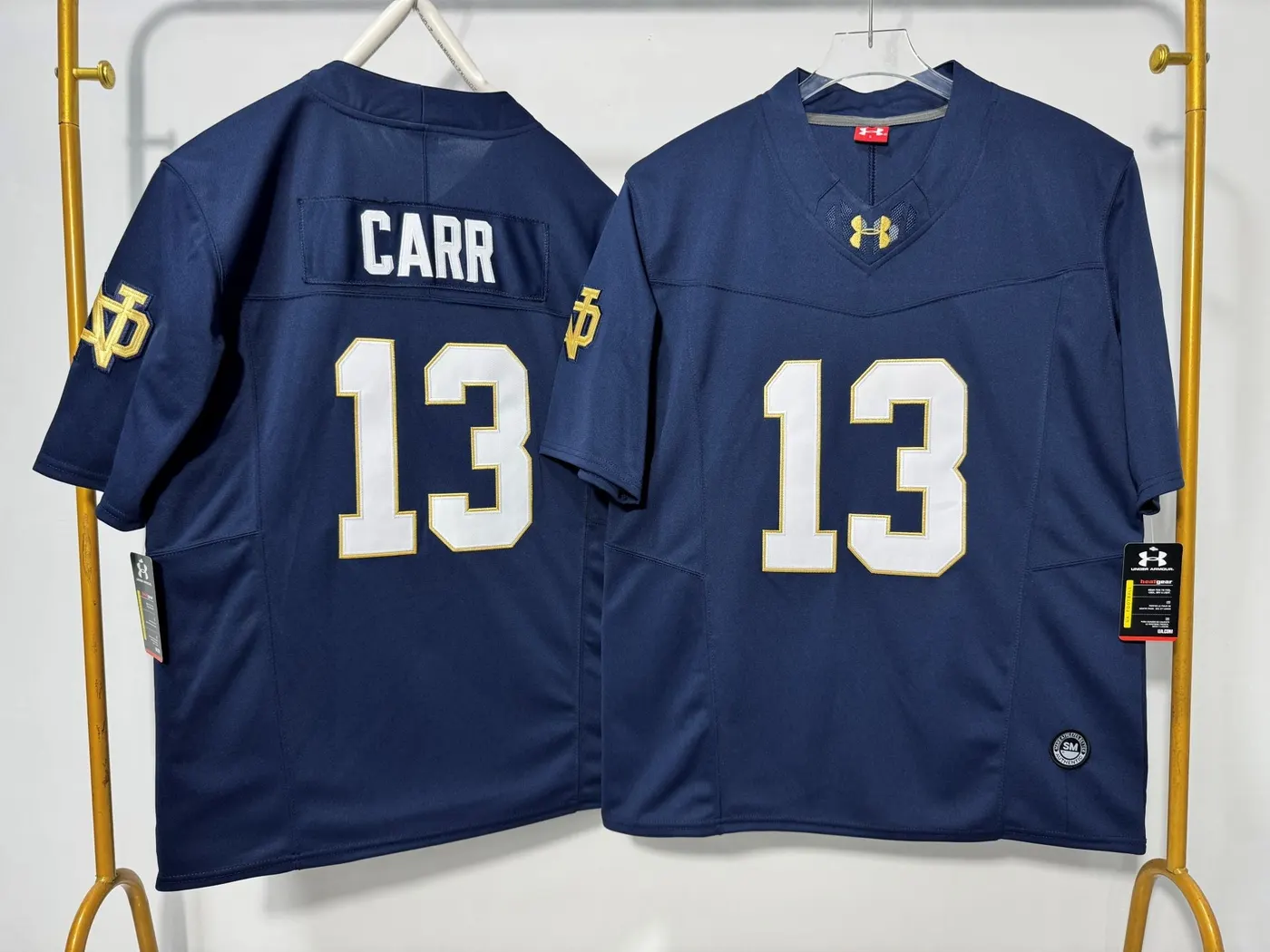 NOTRE DAME FIGHTING IRISH CJ CARR BLUE JERSEY