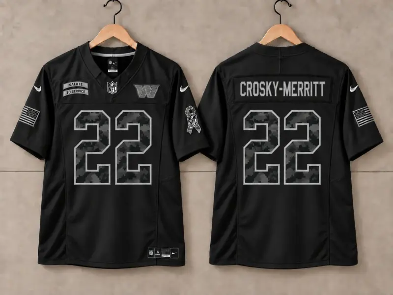 WASHINGTON COMMANDERS JACORY CROSKY-MERRITT BLACK JERSEY