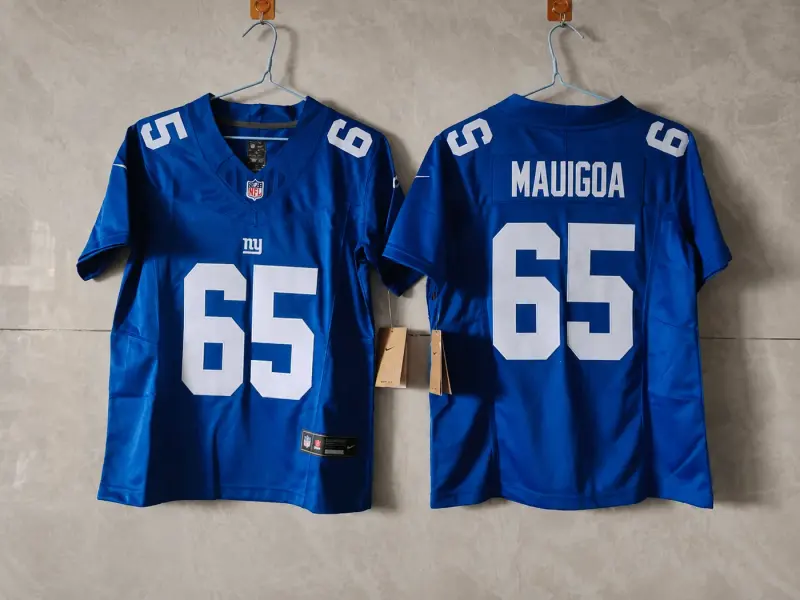 NEW YORK GIANTS FRANCIS MAUIGOA BLUE JERSEY