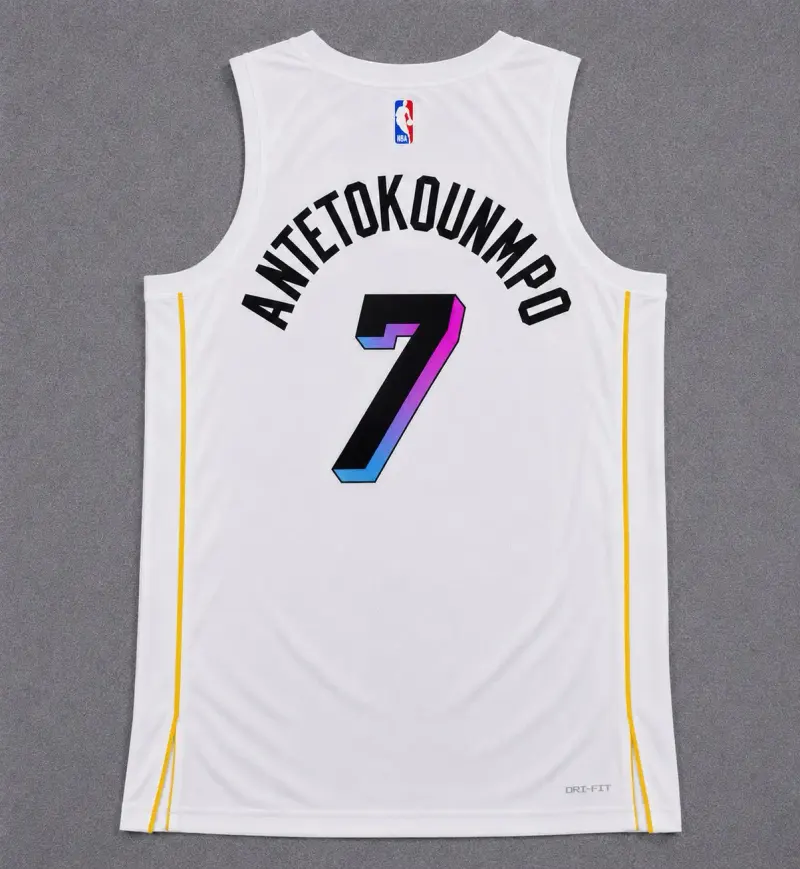 MIAMI HEAT GIANNIS ANTETOKOUNMPO WHITE JERSEY