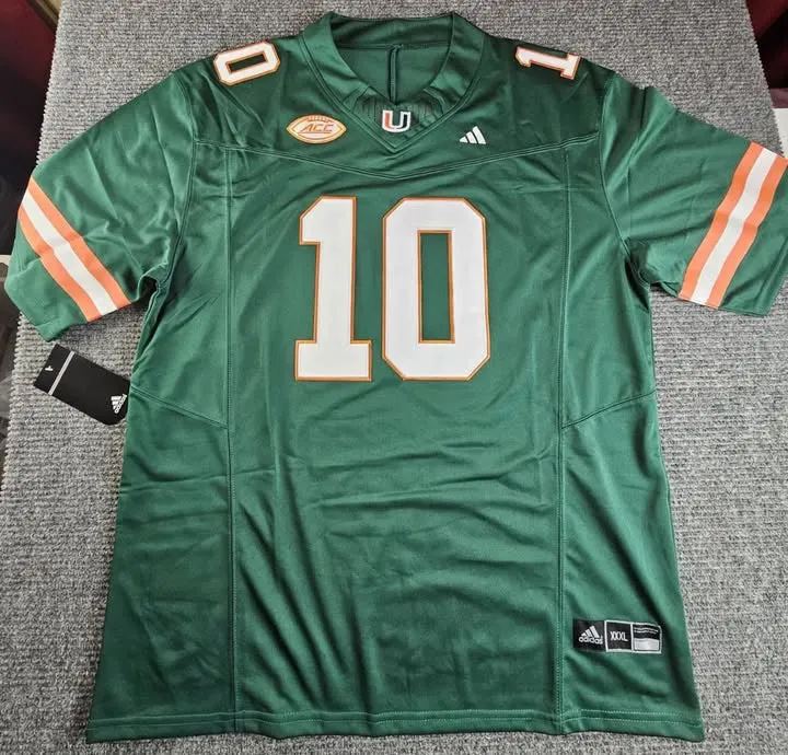 Miami hurricanes Malachi Toney green jersey