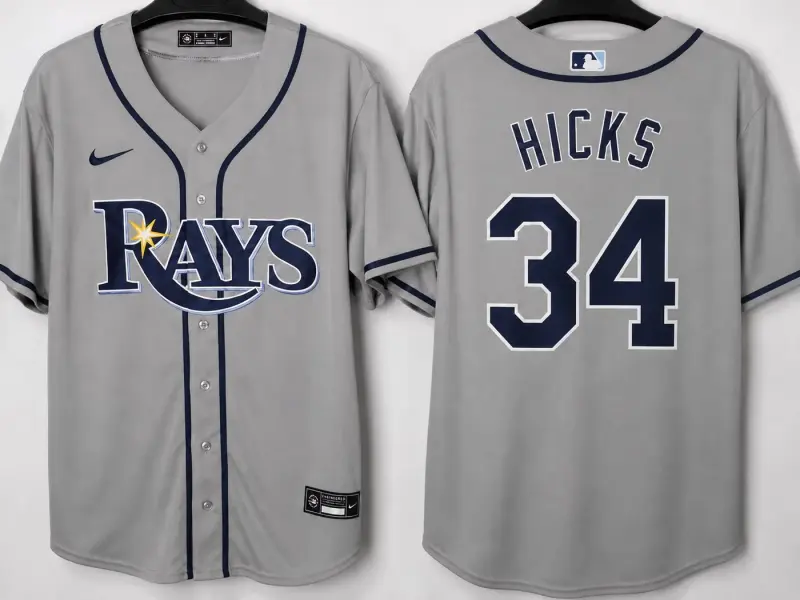 TAMPA BAY RAYS LIAM HICKS GREY JERSEY
