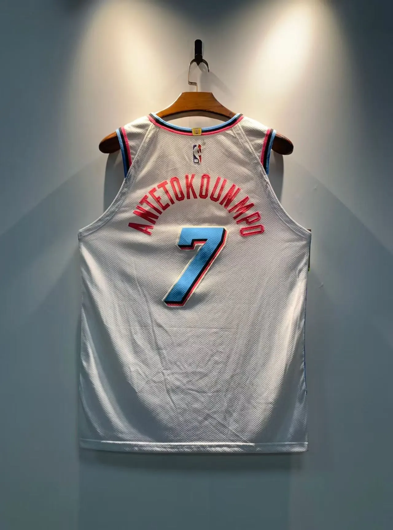MIAMI HEAT GIANNIS ANTETOKOUNMPO WHITE VICE CITY JERSEY